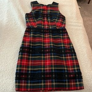 J. Crew Tartan Holiday Plaid Dress Size 8